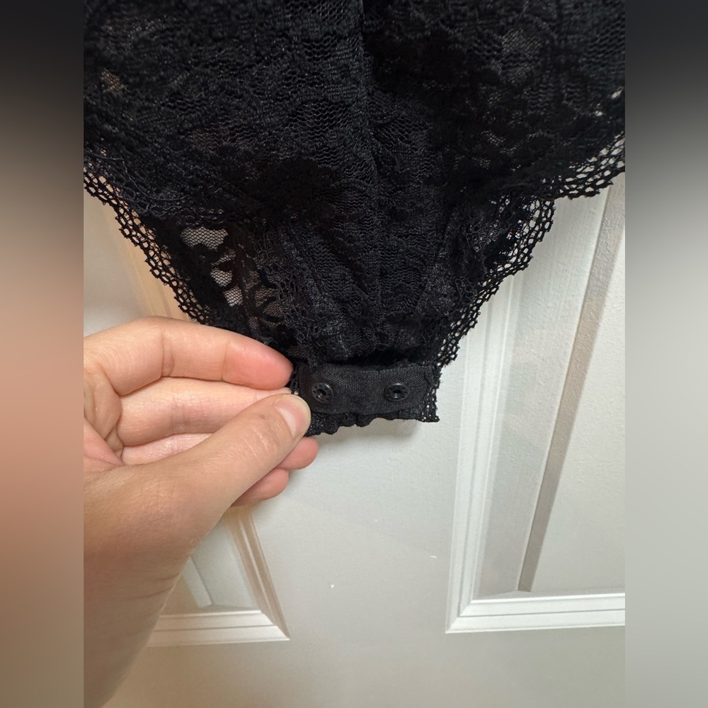 Free People Intimately Black and Blue Lace Bodysuit - Picture 6 of 11